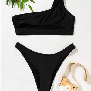 Black High Cut Bikini
